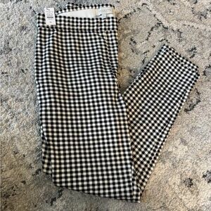 Talbots Black and White Checkered Pants